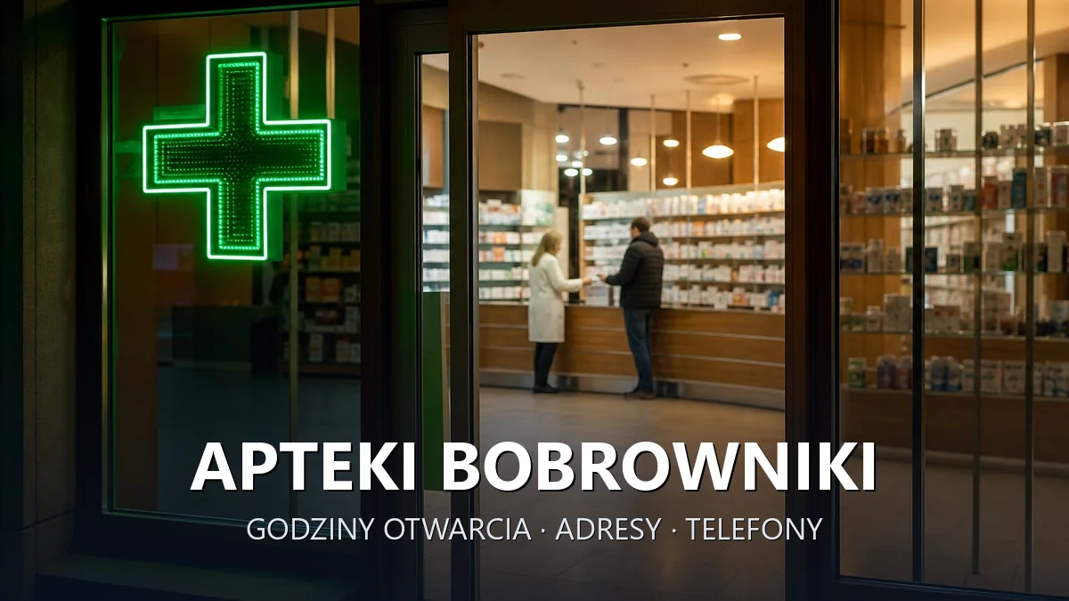 Apteki Bobrowniki, powiat będziński - adresy, telefony, godziny otwarcia