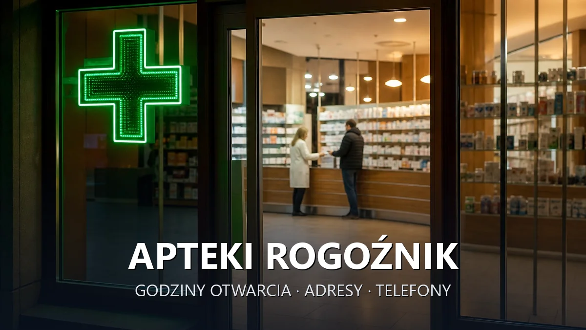 Apteki Rogoźnik, gmina Bobrowniki, powiat będziński - adresy, telefony, godziny otwarcia