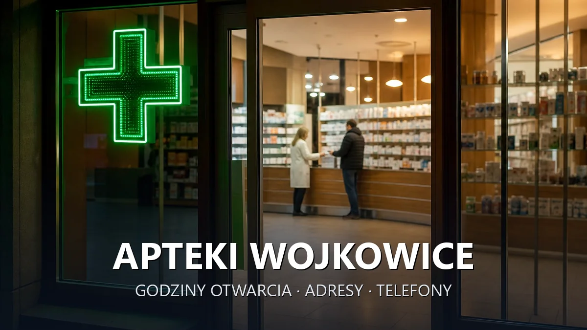 Apteki Wojkowice, powiat będziński - adresy, telefony, godziny otwarcia