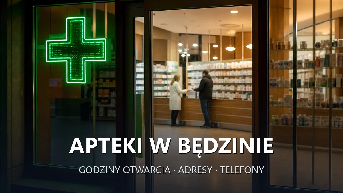 Apteki w Będzinie - godziny otwarcia i dyżury
