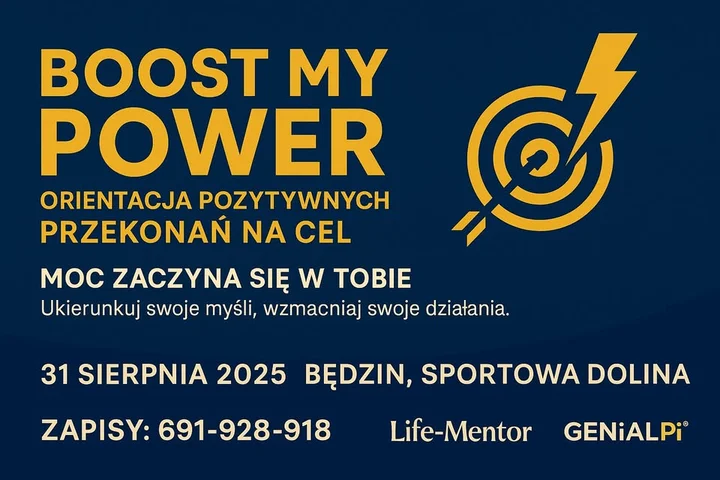 Obrazek przedstawia grafikę promocyjną wydarzenia Warsztaty mentalne: wzmacnianie pozytywnych przekonań