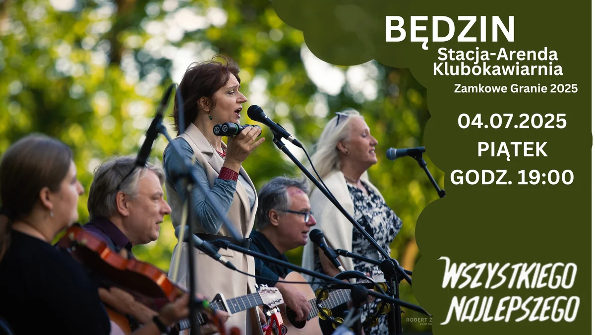 Grafika promocyjna wydarzenia Koncert zespołu Wszystkiego Najlepszego w Będzinie