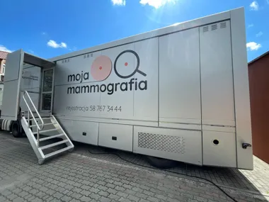 Grafika promocyjna wydarzenia Bezpłatna mammografia w Będzinie