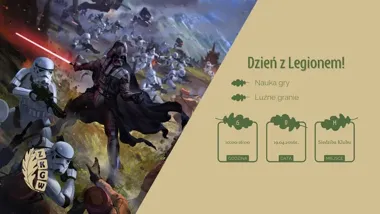 Grafika promocyjna wydarzenia Dzień Star Wars Legion w Będzinie – spotkanie dla fanów bitew w galaktyce