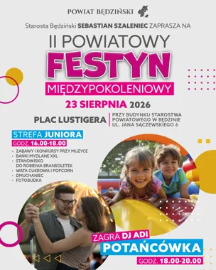 Grafika promocyjna wydarzenia II Powiatowy Festyn Międzypokoleniowy