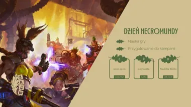 Grafika promocyjna wydarzenia Necromunda w ZKGW – pokaz gry w Będzinie