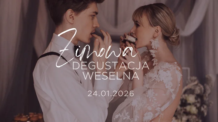 Grafika promocyjna wydarzenia Zimowa Degustacja Weselna w Blueberry Cakery — torty, słodki stół i monoporcje