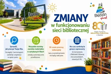Zanim pójdziesz po książkę, sprawdź zmiany w bibliotekach Będzina