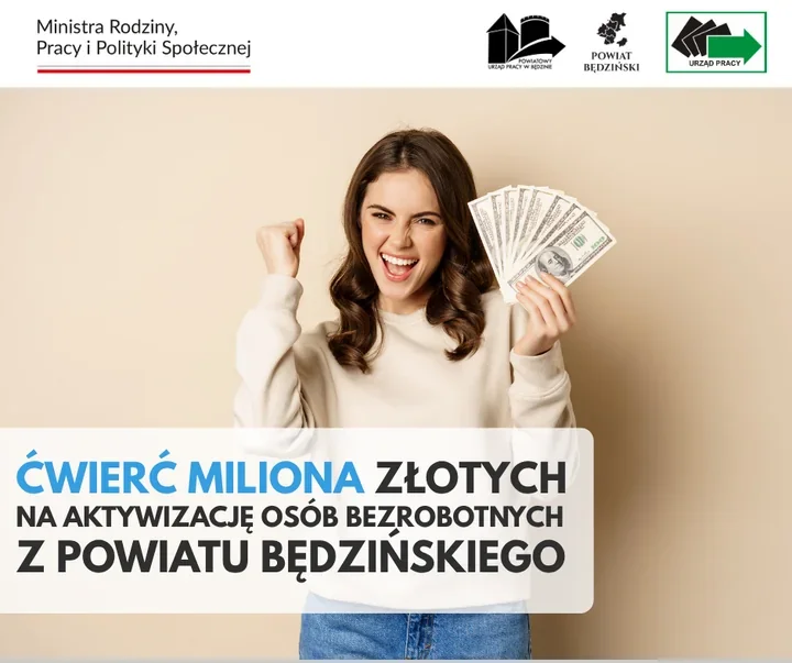 Ćwierć miliona złotych dla bezrobotnych z powiatu będzińskiego