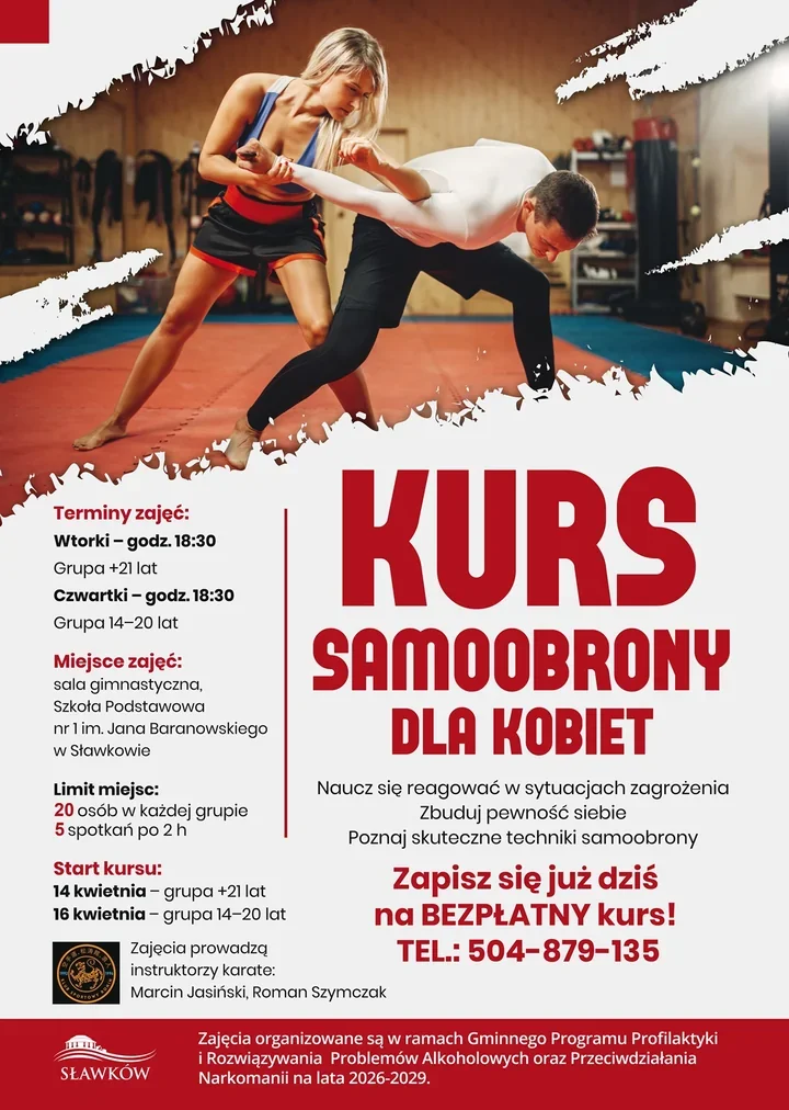 W Sławkowie rusza bezpłatny kurs samoobrony dla kobiet i nastolatek