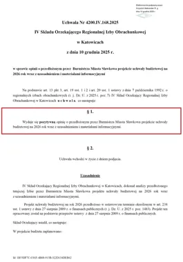 Sławkowskie finanse znów na plus. RIO nie znalazła uchybień