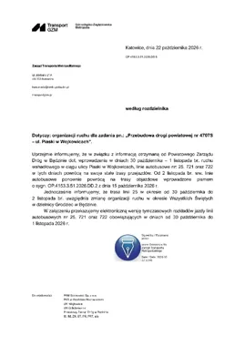 Autobusy 25, 721 i 722 pojadą inaczej podczas Wszystkich Świętych